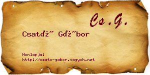 Csató Gábor névjegykártya