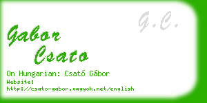 gabor csato business card
