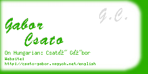 gabor csato business card